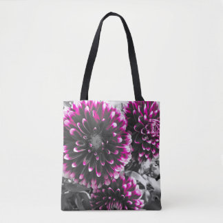 Tote Bag Dahlias Georgine fourre-tout