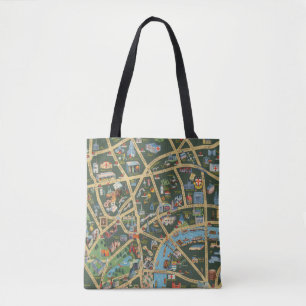 Tote Bag Daily Telegraph décrivent la carte de Londres