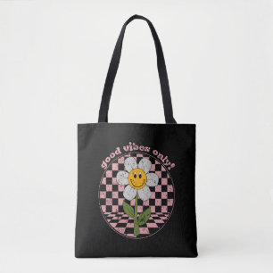 Tote Bag Daisy rétro des années 70   Good Vibes uniquement