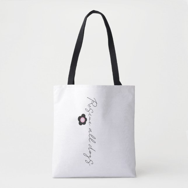 Tote Bag Daisy Tattoo - Resue All Dogs (Devant)