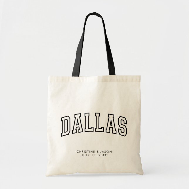 Tote Bag Dallas Mariage Texas Bienvenue (Devant)