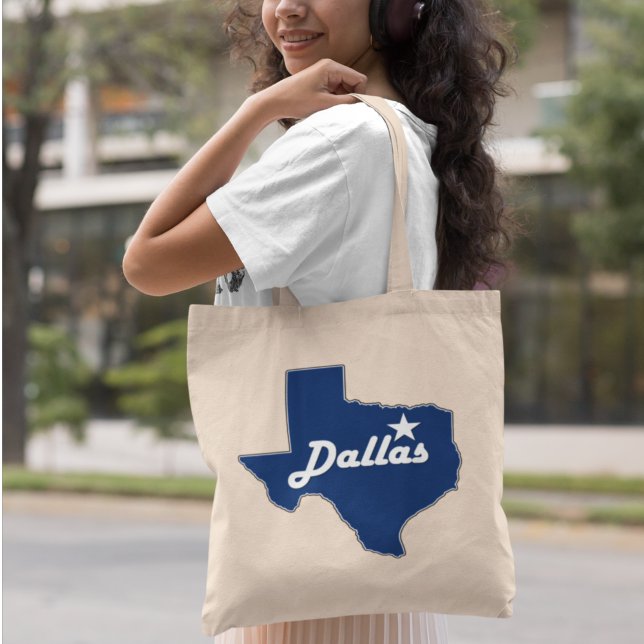 Tote Bag Dallas, Texas Lone Star State Map Cute DFW Texan (Créateur téléchargé)