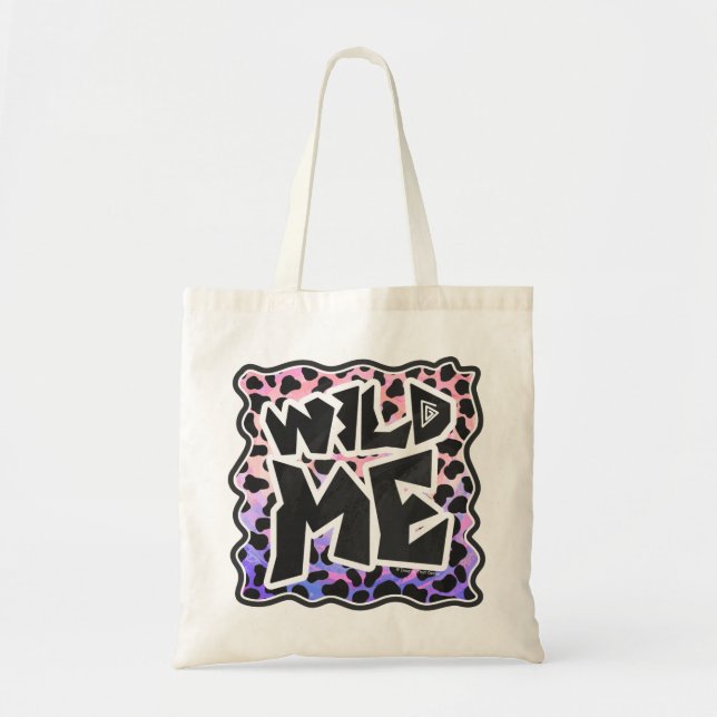 Tote Bag Dalmatie Noir et rose Me sauvage (Devant)