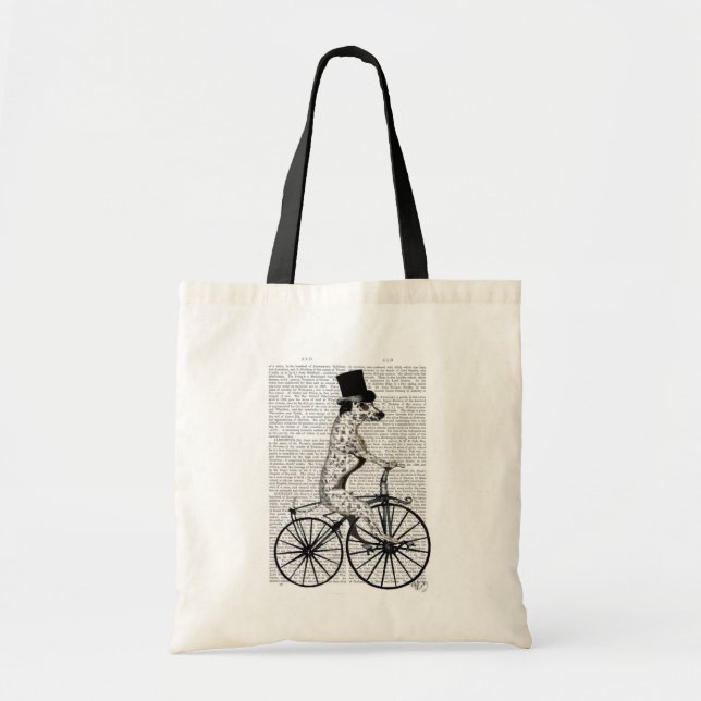 Tote Bag Dalmatien à vélo (Devant)