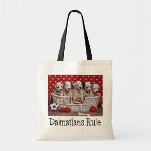 Tote Bag Dalmatiens Amour des Chiens coquelicots - points n