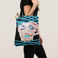 Dame aux yeux de maquillage bleu Fermé Rêve