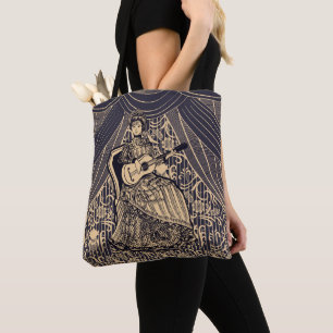 Tote Bag Dame avec guitare