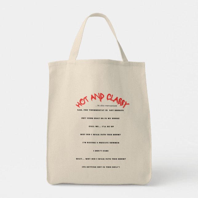 TOTE BAG DAME CHAUDE ET CLASSÉE (Dos)