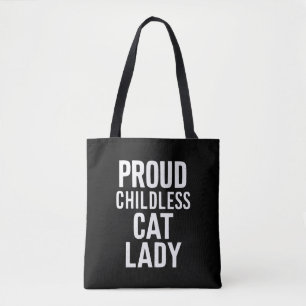 Tote Bag Dame de chat sans enfants pour femme maman de chat