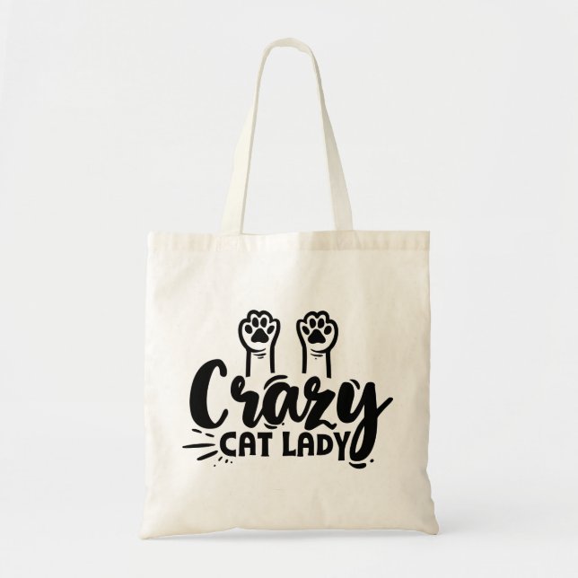 Tote Bag Dame du Crazy Cat (Devant)