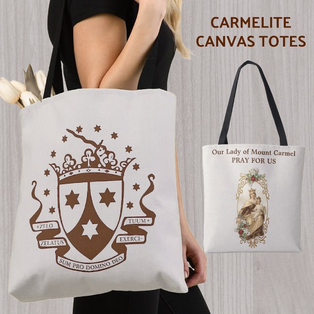 Tote Bag Dame du Mont Carmel avec Armoiries du Bouclier (Créateur téléchargé)