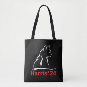 Tote Bag Dames de chat pour Kamala Cat 2024 Président Kamal