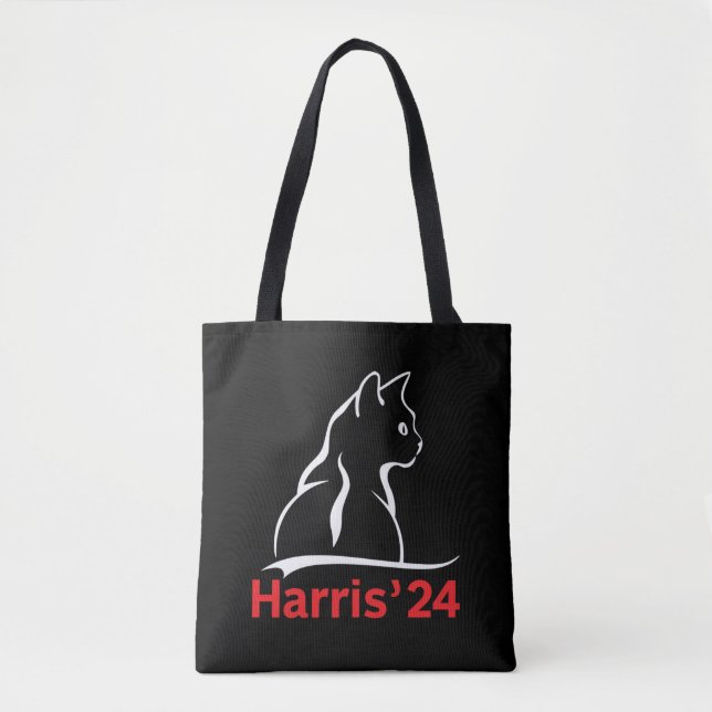 Tote Bag Dames de chat pour Kamala Cat 2024 Président Kamal (Devant)