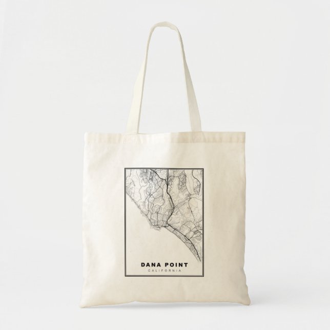 Tote Bag Dana point map (Devant)