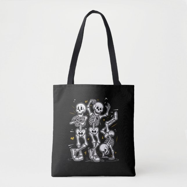 Tote Bag Dancing Skeletons Dance Challenge Halloween (Devant)