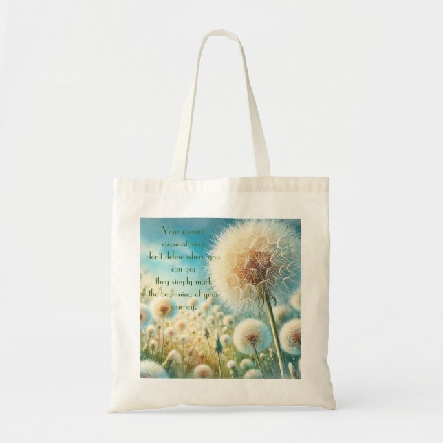Tote Bag Dandelion Blowball & Citation #2 (Devant)