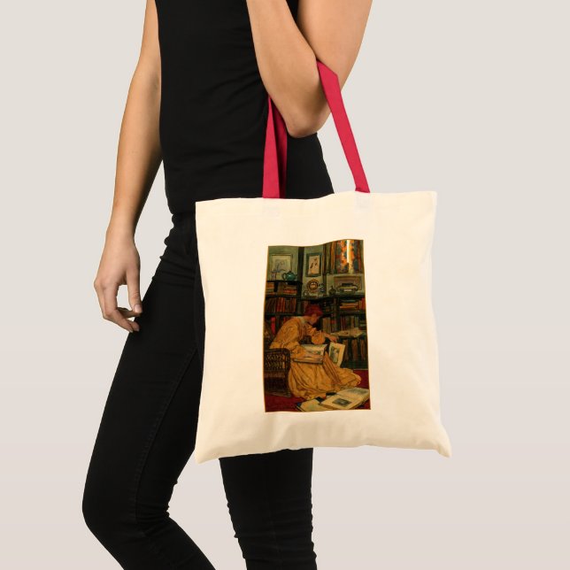 Tote Bag Dans la bibliothèque (Devant (produit))