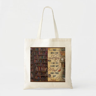 Tote Bag Dans la bibliothèque Je vais