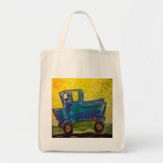 Tote Bag Dans ma grande voiture bleue par Roberto et Mary