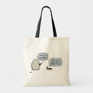 Tote Bag Dans une selle   Drôle dessin   Humoristique