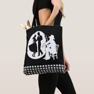 Tote Bag Danse carré Danse Country Dancers Avec Joueur Fidd