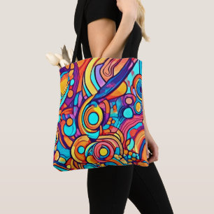 Tote Bag Danse colorée joyeuse chaotique
