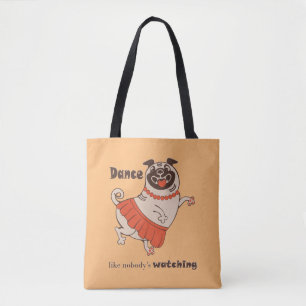 Tote Bag Danse comme personne ne regarde Carlin Girl
