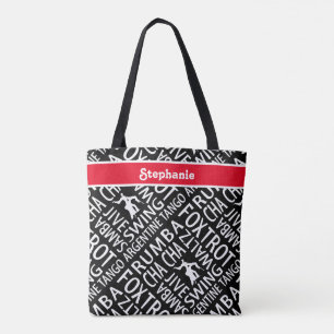 Tote Bag Danse personnalisée dans la salle de bal rouge noi