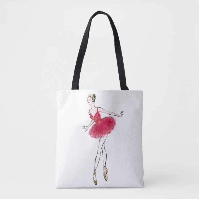 Tote Bag Danseur de ballet de craquelette (Devant)
