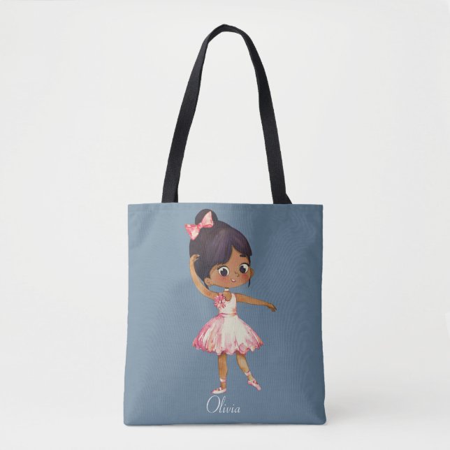 Tote Bag Danseur de ballet mignon personnalisé (Devant)