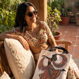 Tote Bag Danseuse d'art populaire indien