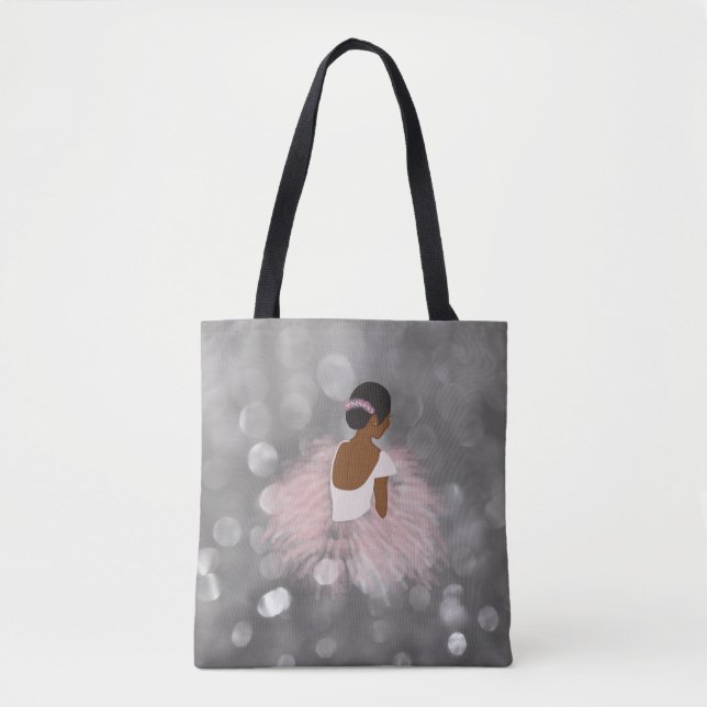 Tote Bag Danseuse de ballerine d'Afro-américain (Devant)