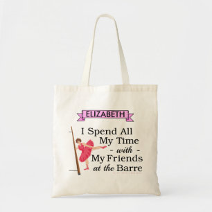 Tote Bag Danseuse drôle de ballerine de barre mignon de
