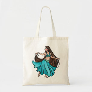 Tote Bag Danseuse orientale ventre sarcelle