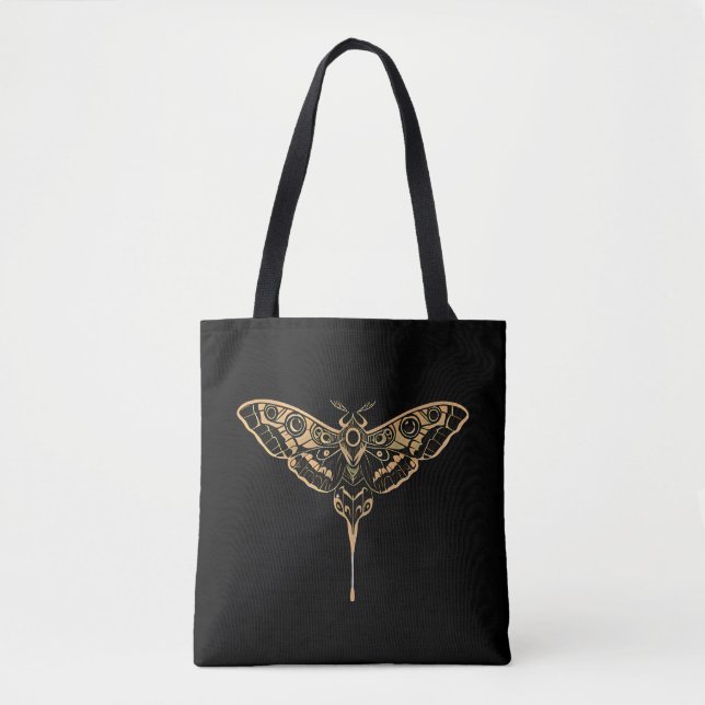 Tote Bag Dark Elegance Noir & Gold (Devant)