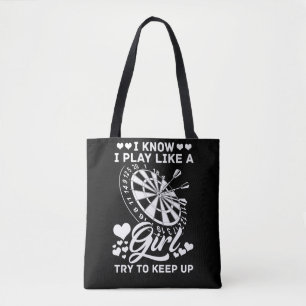 Tote Bag Darts Retro Dartboard 180 Women Dart Player