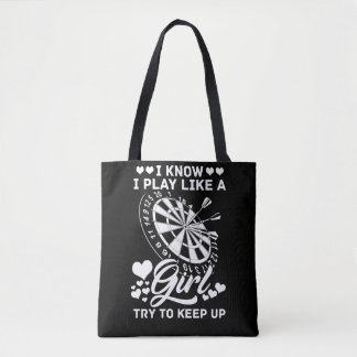 Tote Bag Darts Retro Dartboard 180 Women Dart Player