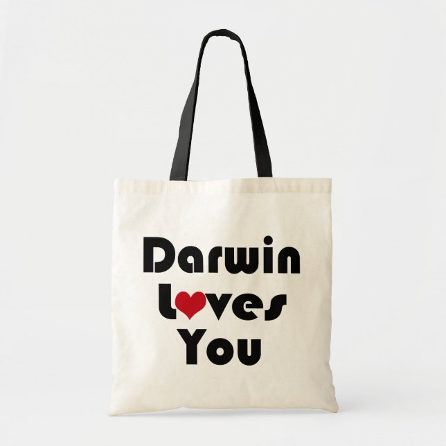 Tote Bag Darwin t'aime (Devant)