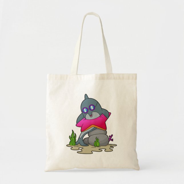 Tote Bag Dauphin avec lunettes (Devant)
