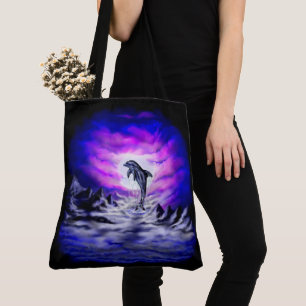 Tote Bag Dauphin clair de lune