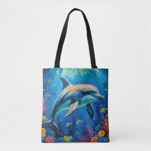 Tote Bag Dauphin de peinture à l'huile