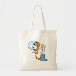 Tote Bag Dauphin en astronaute avec costume