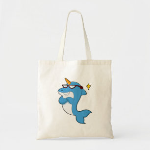 Tote Bag Dauphin en licorne avec lunettes.PNG
