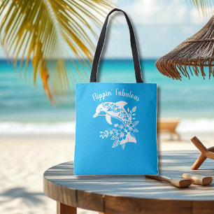Tote Bag Dauphin Hawaïen Fabulous-Light bleu