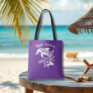 Tote Bag Dauphin Hawaïen Fabulous-violet