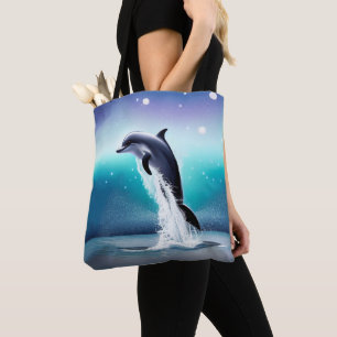 Tote Bag Dauphin sautant dans l'océan