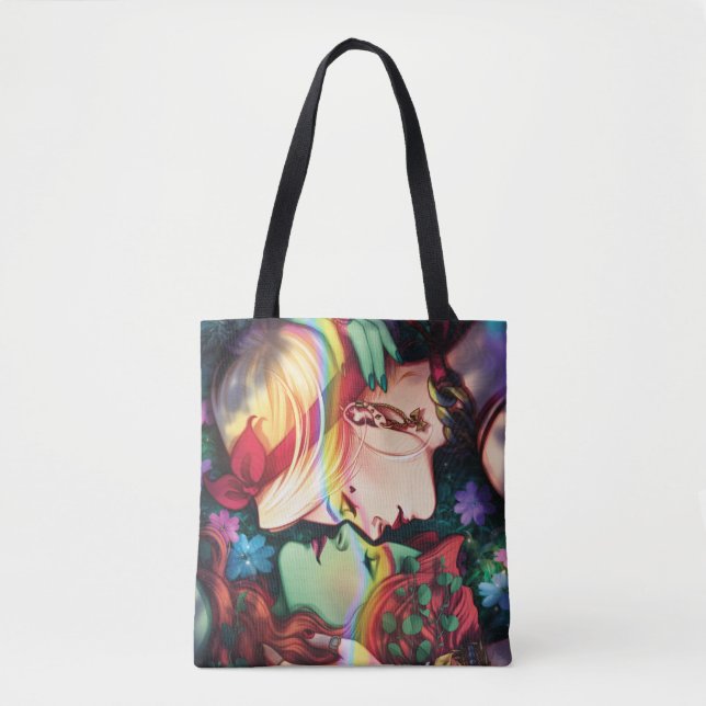 Tote Bag DC Pride Harley Quinn & Poison Ivy Comic Cover (Devant)