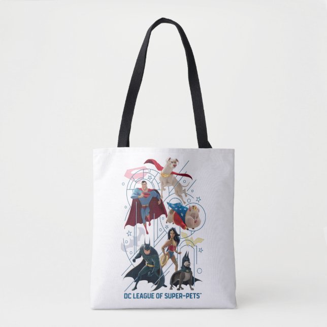 Tote Bag DC Trinity Heroes & Super-Pets (Devant)