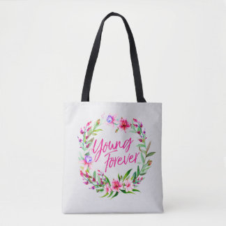TOTE BAG DE BTS DE JEUNES GUIRLANDE FLORALE POUR TOUJOURS