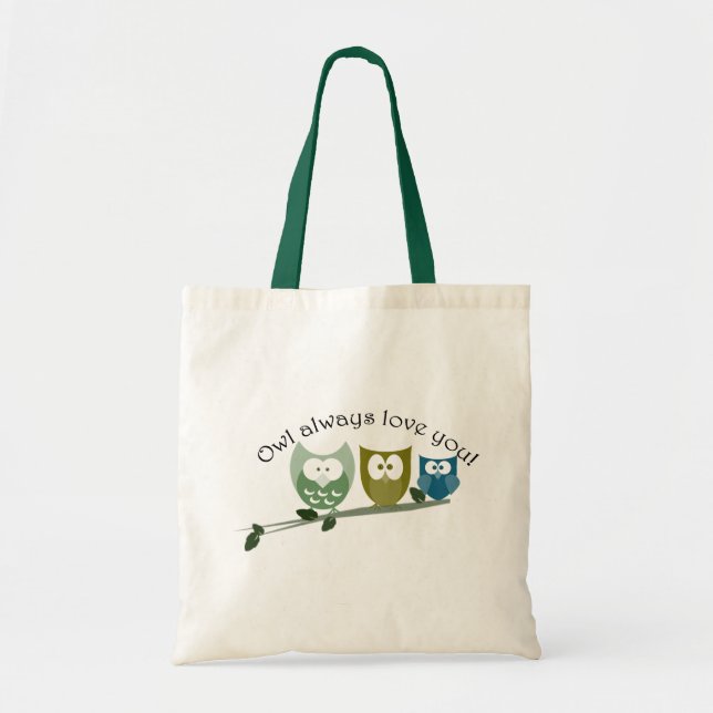 Tote Bag De hibou amour toujours vous ! Hiboux mignons (Devant)
